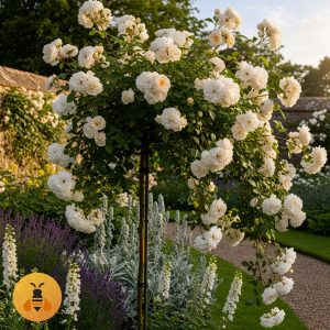 Ruža Stablašica Skarlet Bela Padajuća Bela Ruža Stablašica